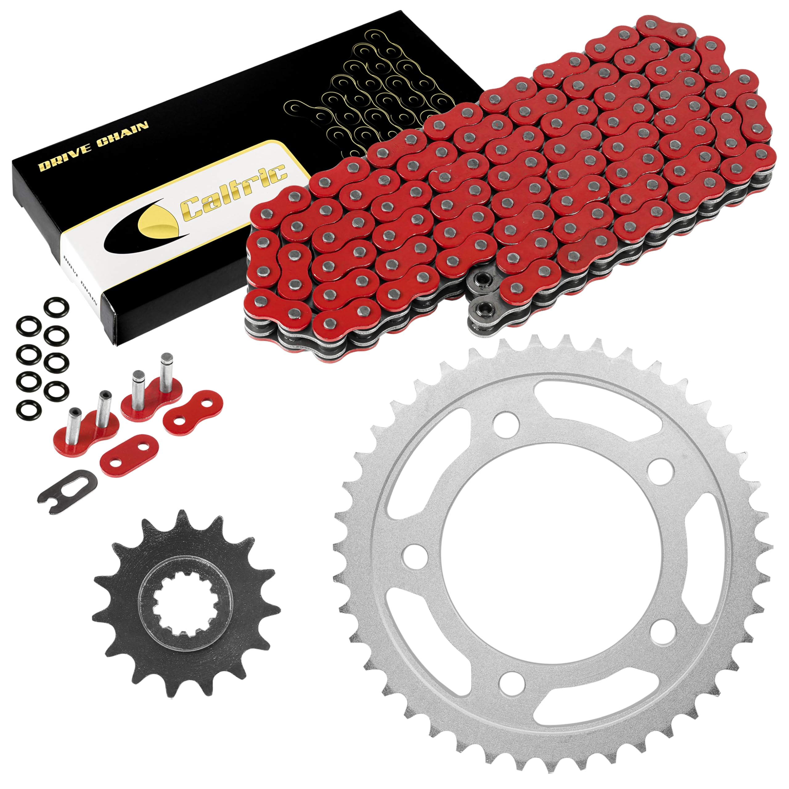 Amazon.com: Caltric Red O-Ring Drive Chain & Sprockets Kit